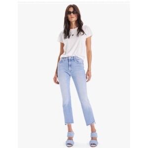 Mother The Insider Crop Step Fray Light Wash In Limited Edition Size 26